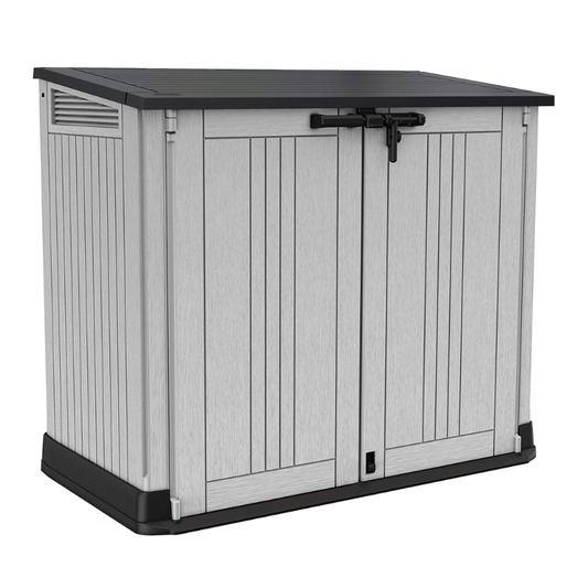 Keter Store It Out Nova Outdoor Garden Storage Shed 880L – Light Grey | Weather Resistant Resin Storage Box