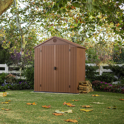 Keter Outdoor Garden Storage Shed – Brown Resin Storage House