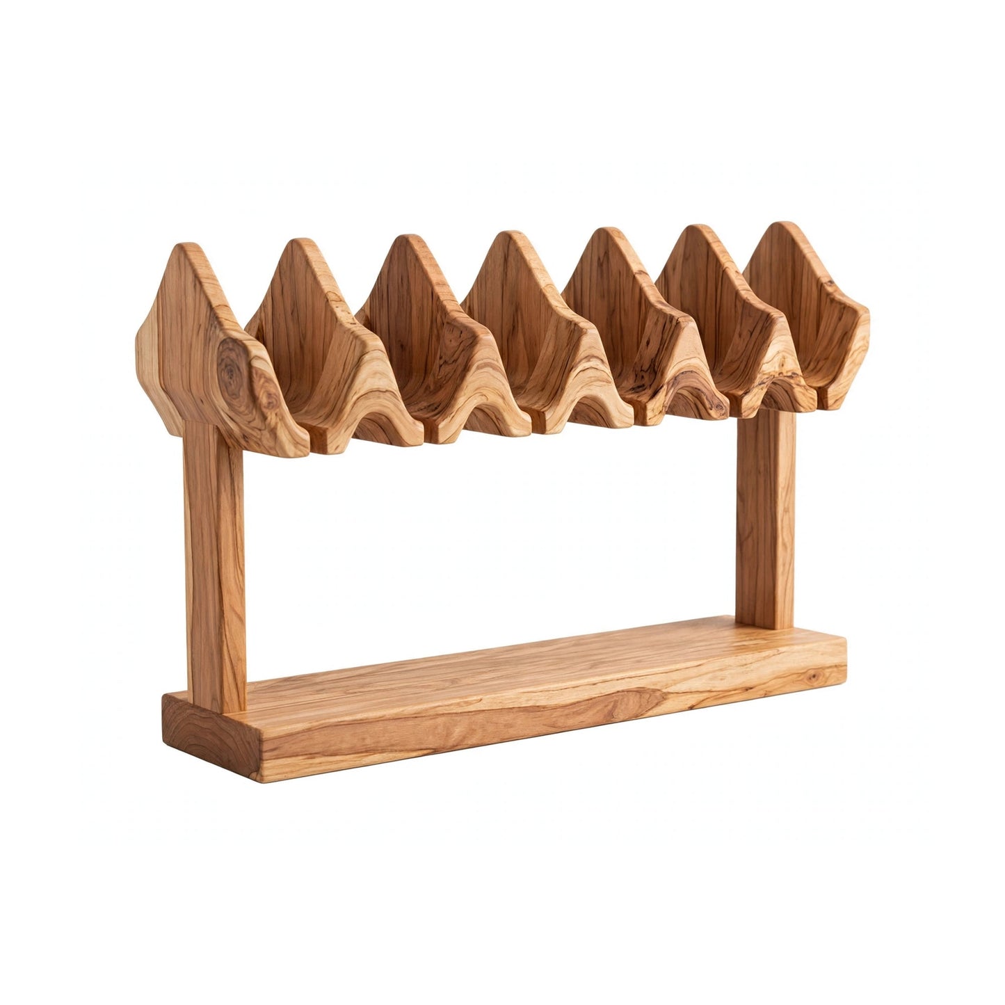 Handcrafted Wooden Wine Glass Holder, 6 Glass Stemware Rack