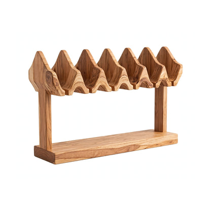 Handcrafted Wooden Wine Glass Holder, 6 Glass Stemware Rack